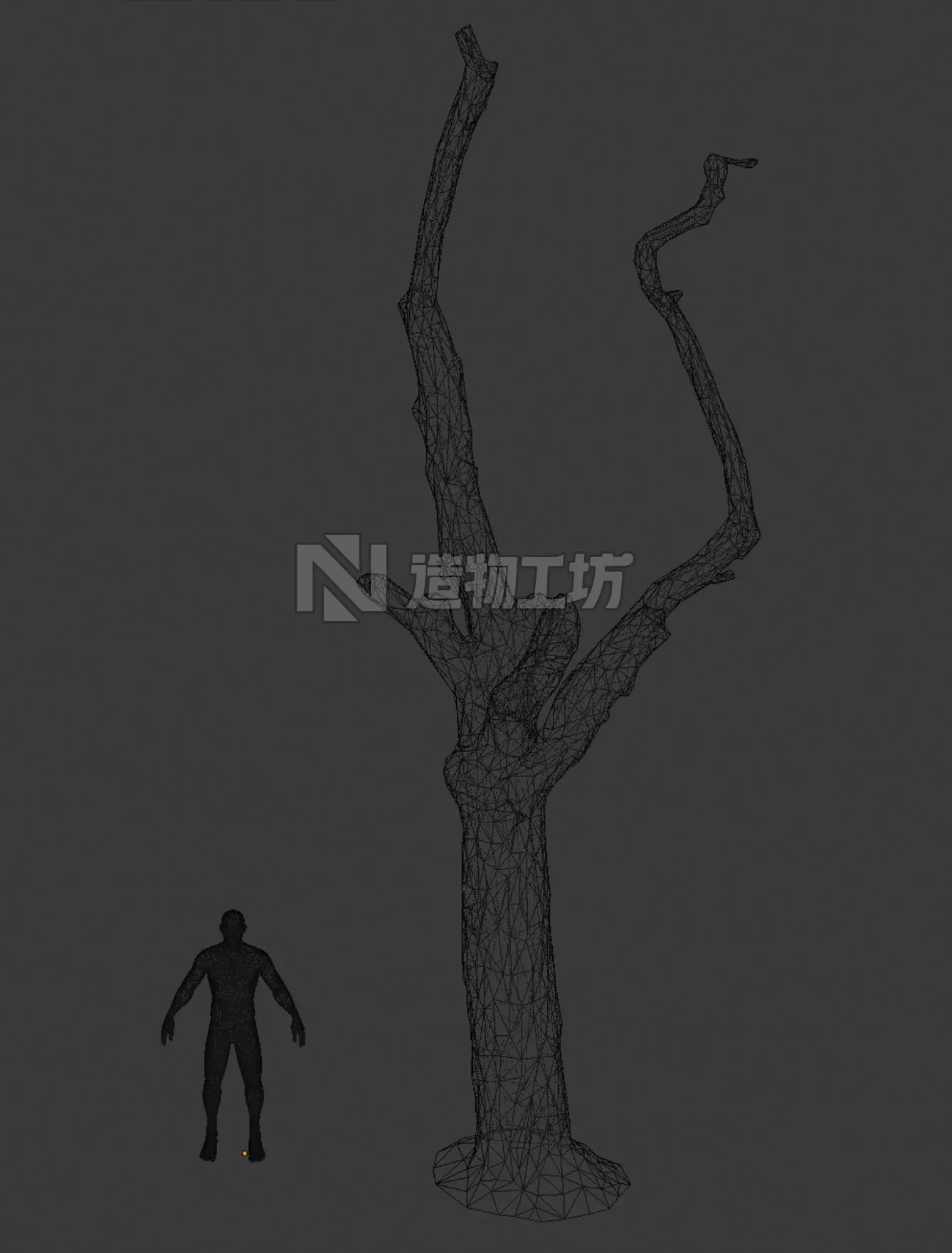 Dead Tree Collection 3D Low poly Low-poly 3D model