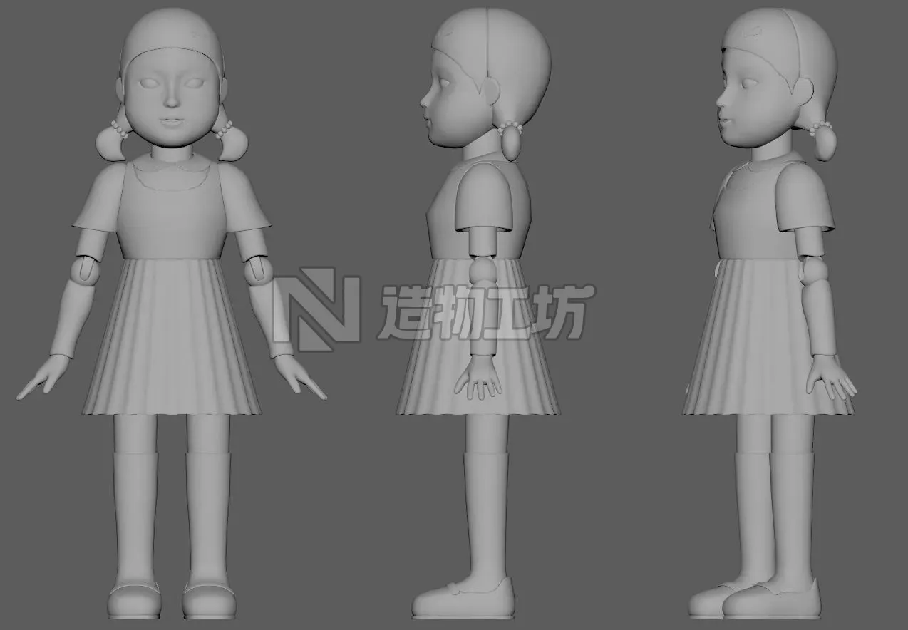 Squid Game  Netflix Fan Art Low-poly 3D model