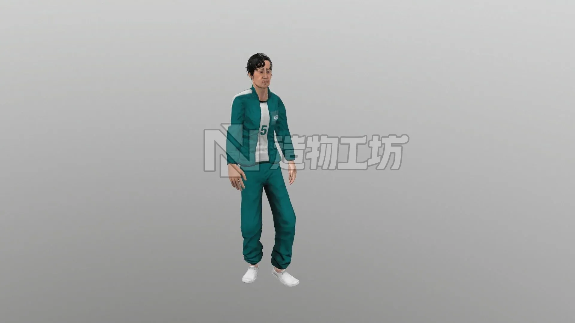 Squid game Player 456  Low-poly 3D model