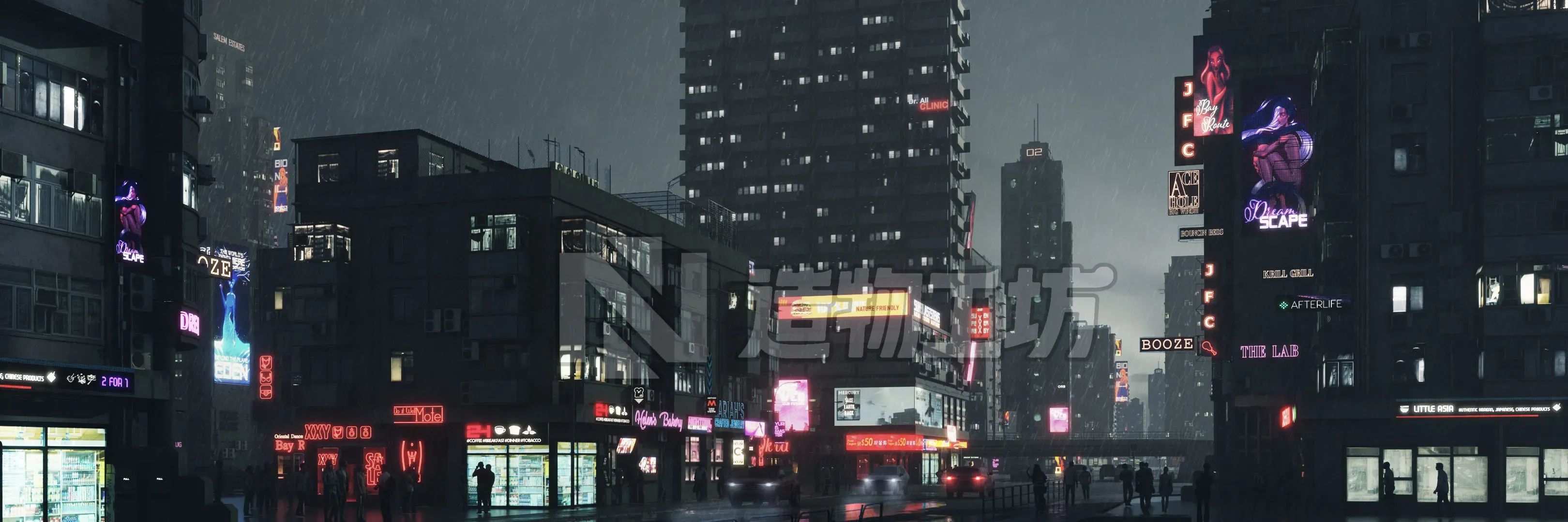 Cyber City Low-poly 3D model