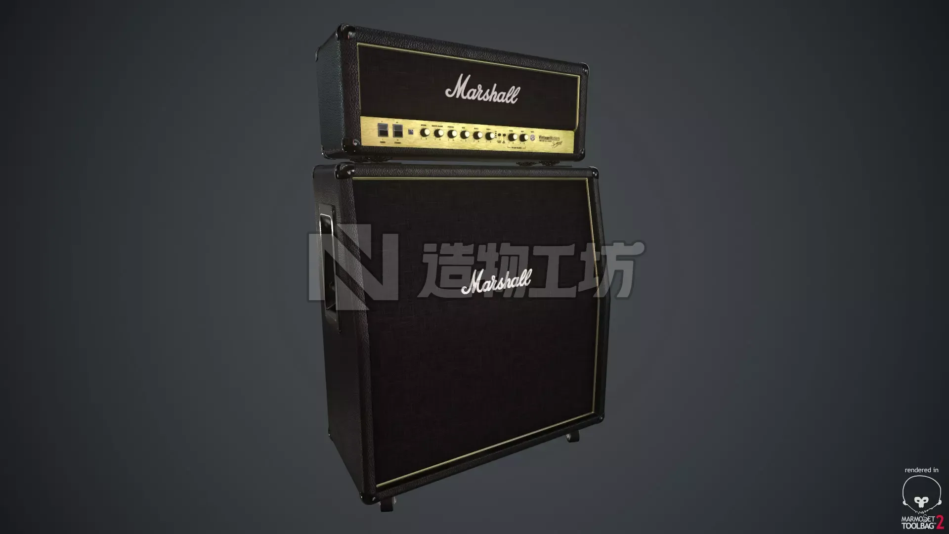 Marshall AMP  PBR Spec Rough Low-poly 3D model