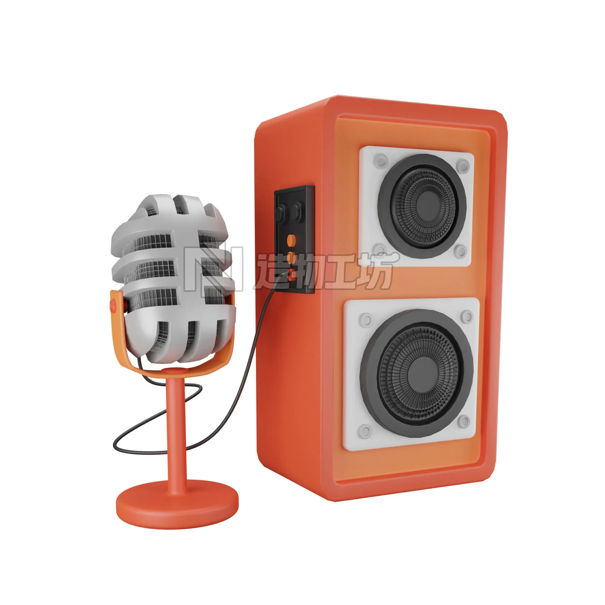 Music Instruments Icon Pack Low-poly 3D model