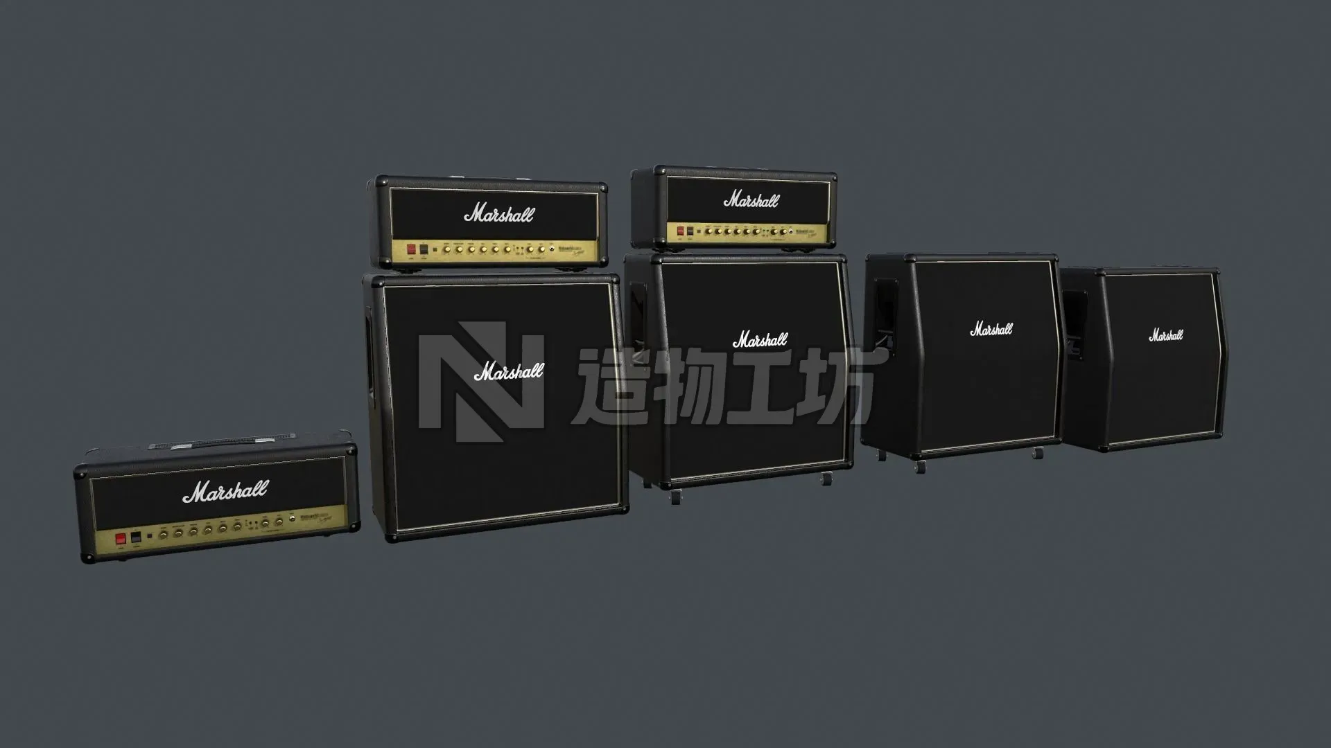 Marshall AMP  PBR Spec Rough Low-poly 3D model