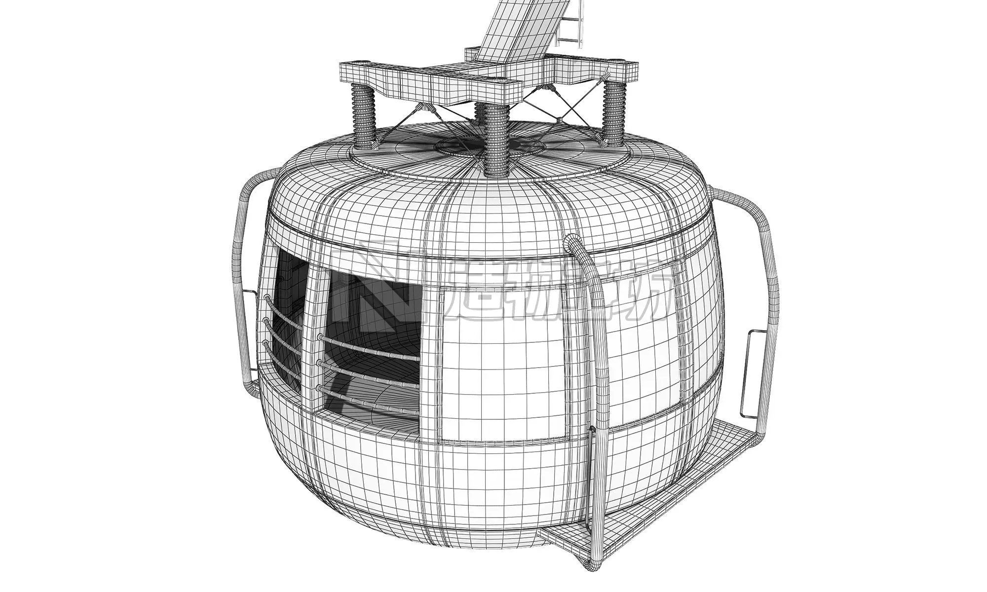Cableway Chairlift 3D model