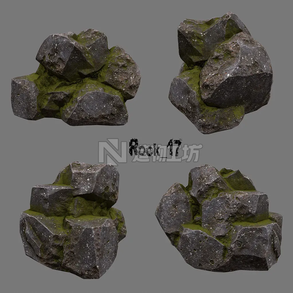 Rock 50 Low-poly 3D model