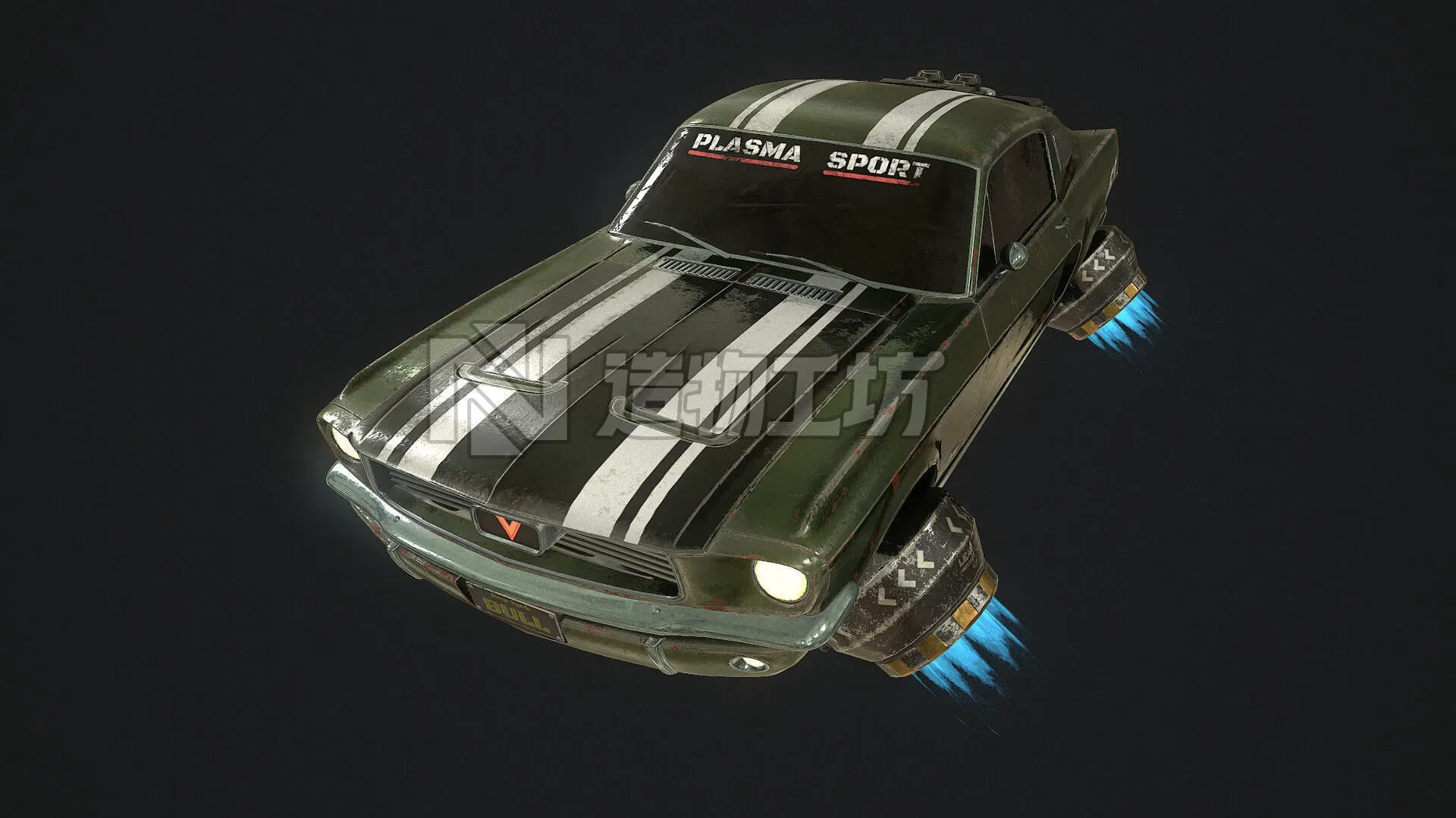 CyberPunk Car  Low-poly 3D model