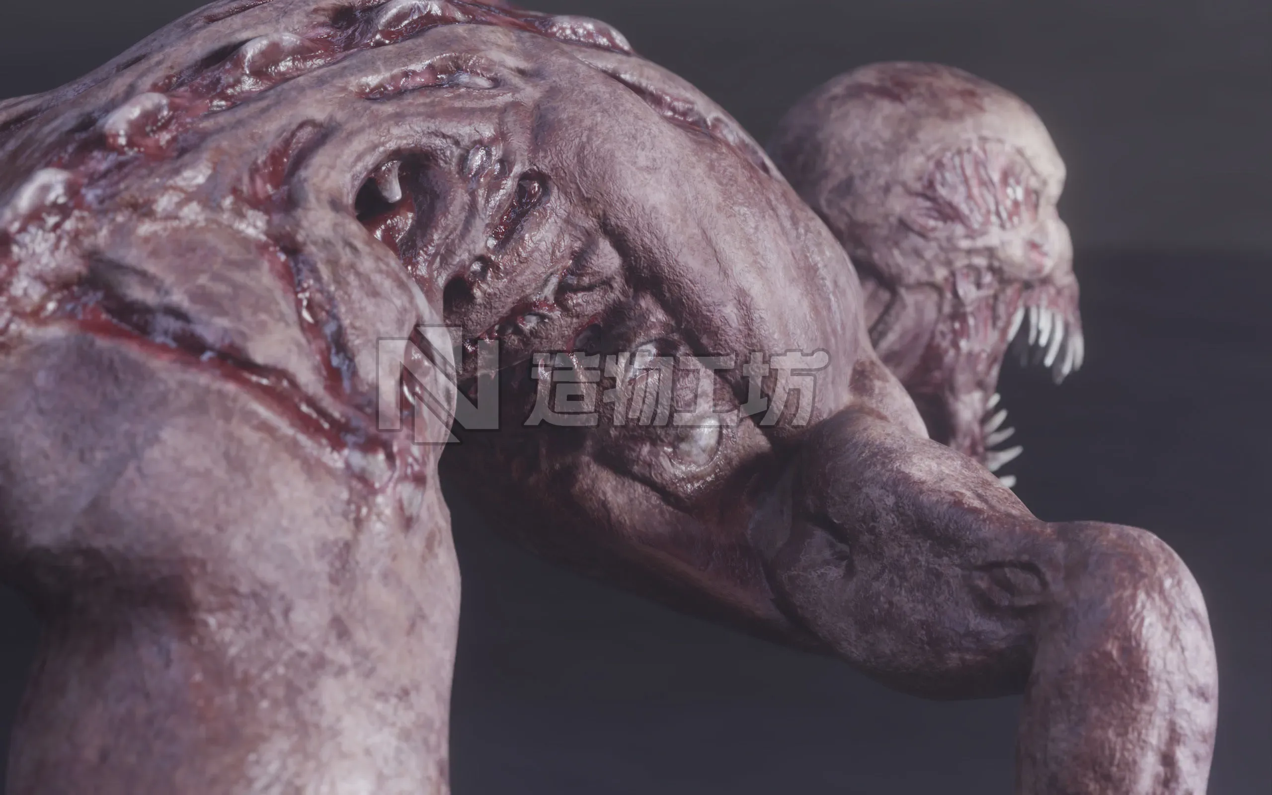 Goul monster  Low-poly 3D model