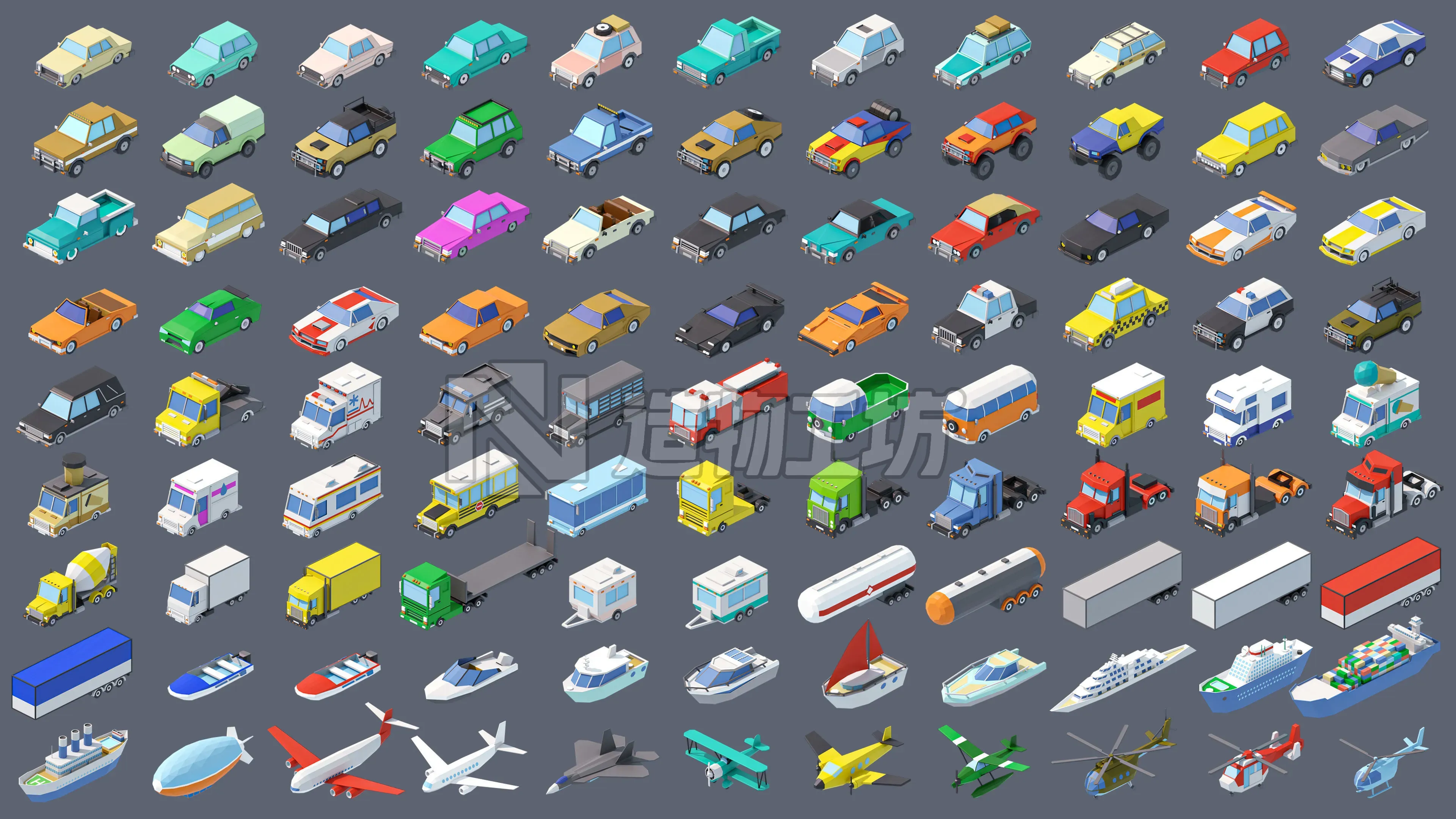 City 3 Low-poly 3D model