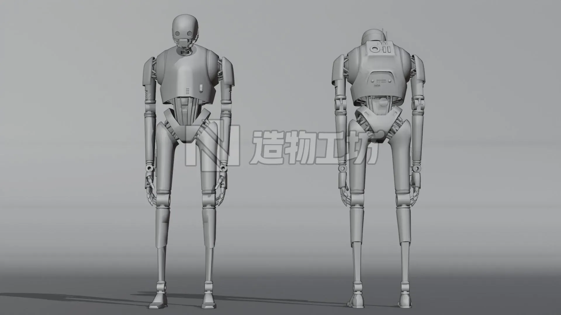 K-2SO Star Wars Droid 3D model Low-poly 3D model