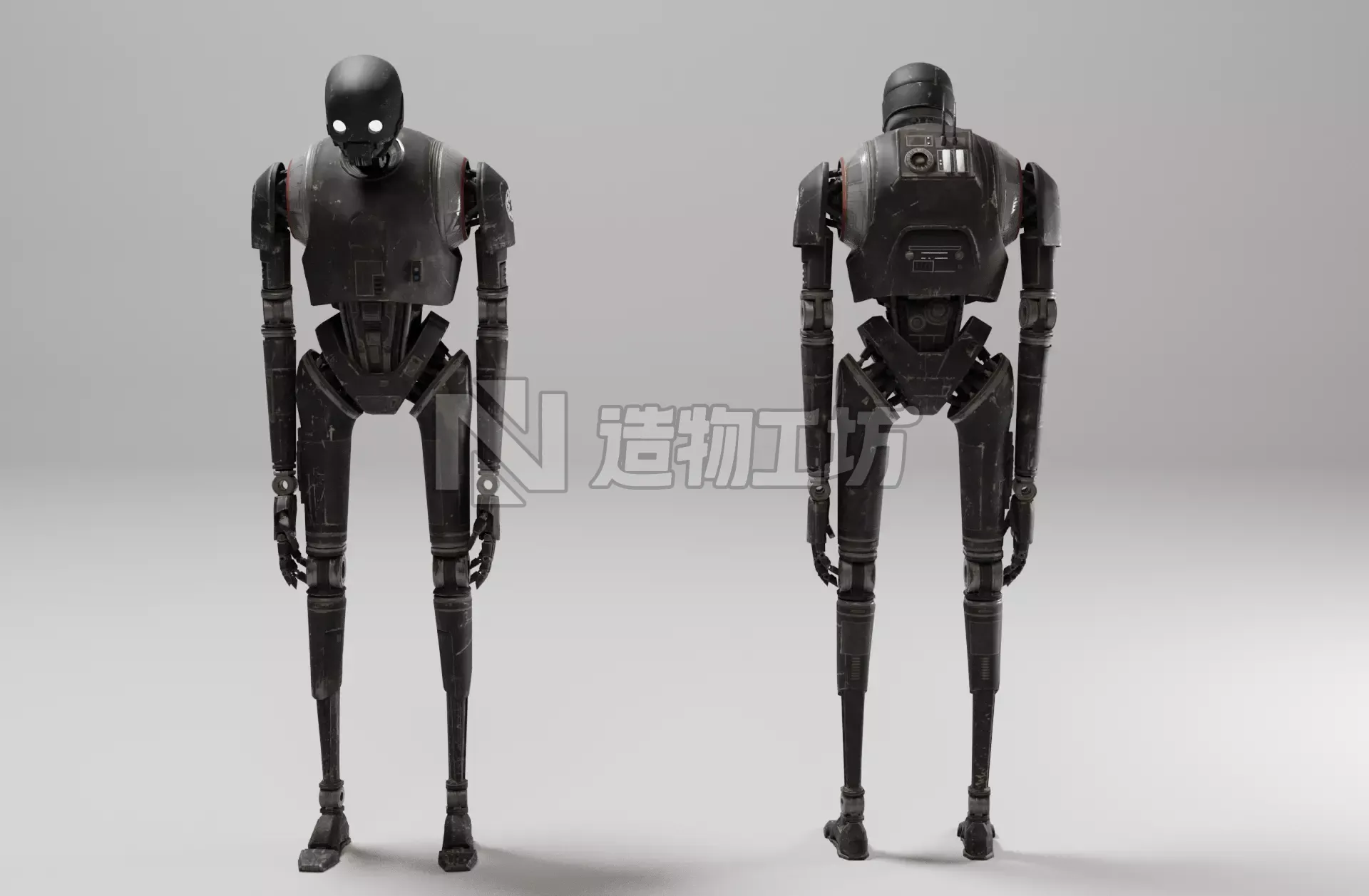 K-2SO Star Wars Droid 3D model Low-poly 3D model