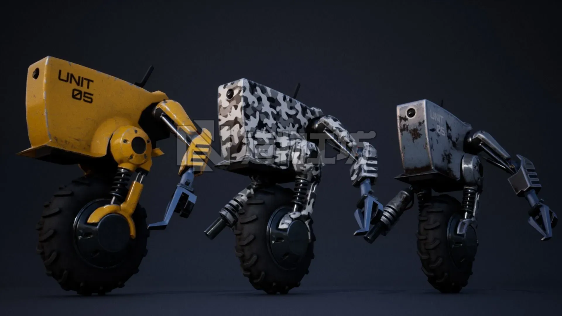 Droid Outlander - Game Ready Low-poly 3D model