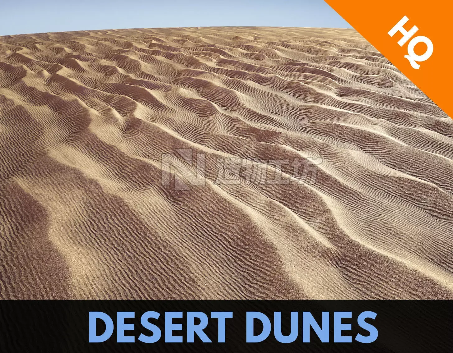 Dunes Low Poly Sahara Terrain Ground Sand Egypt Desert PBR  Low-poly 3D model