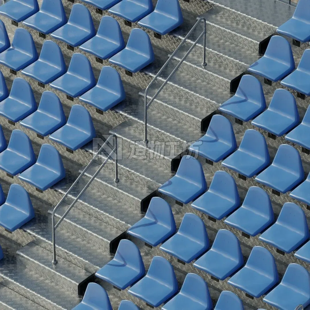 Bleachers stadium with seats 3D model