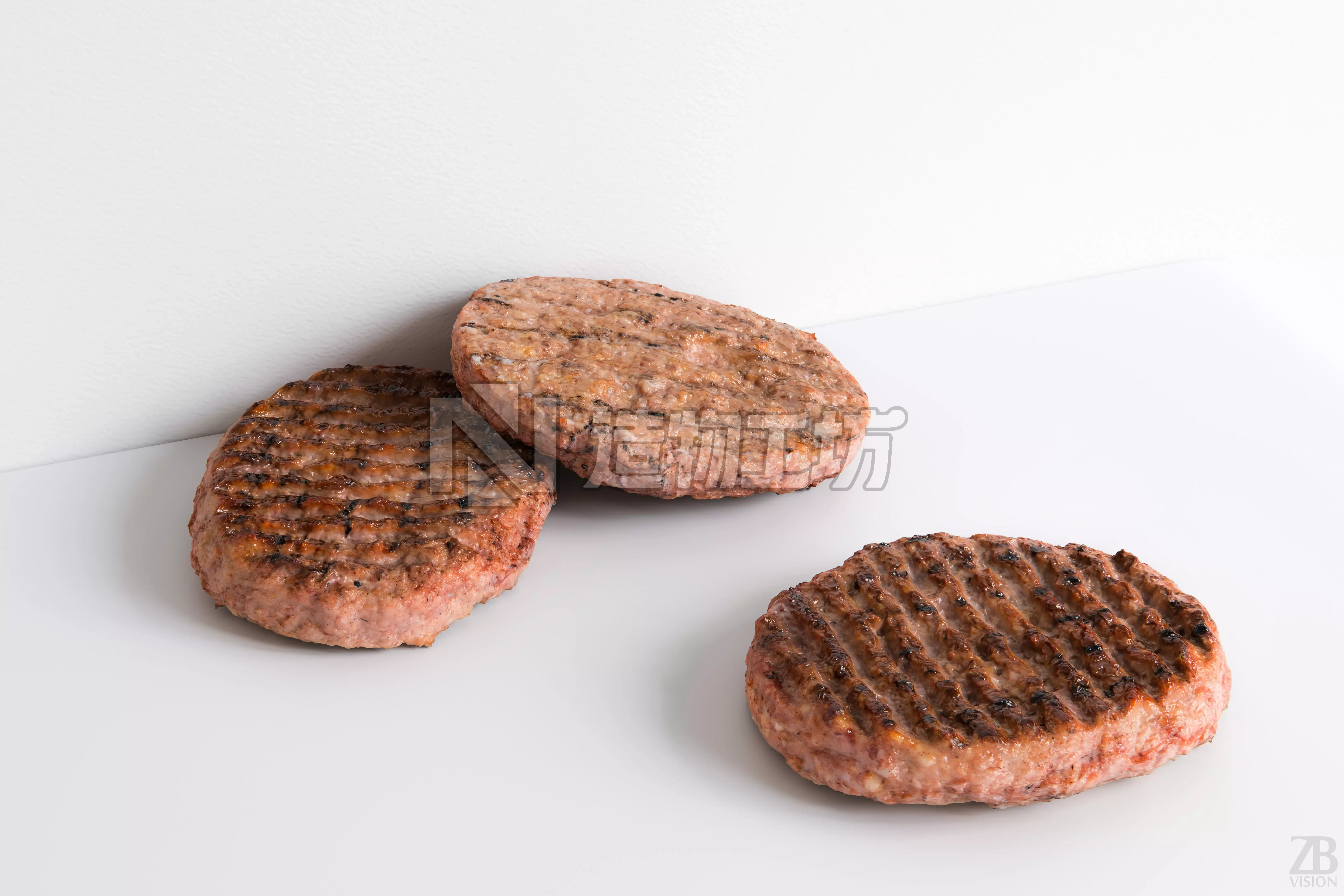 Burger patty 3D model