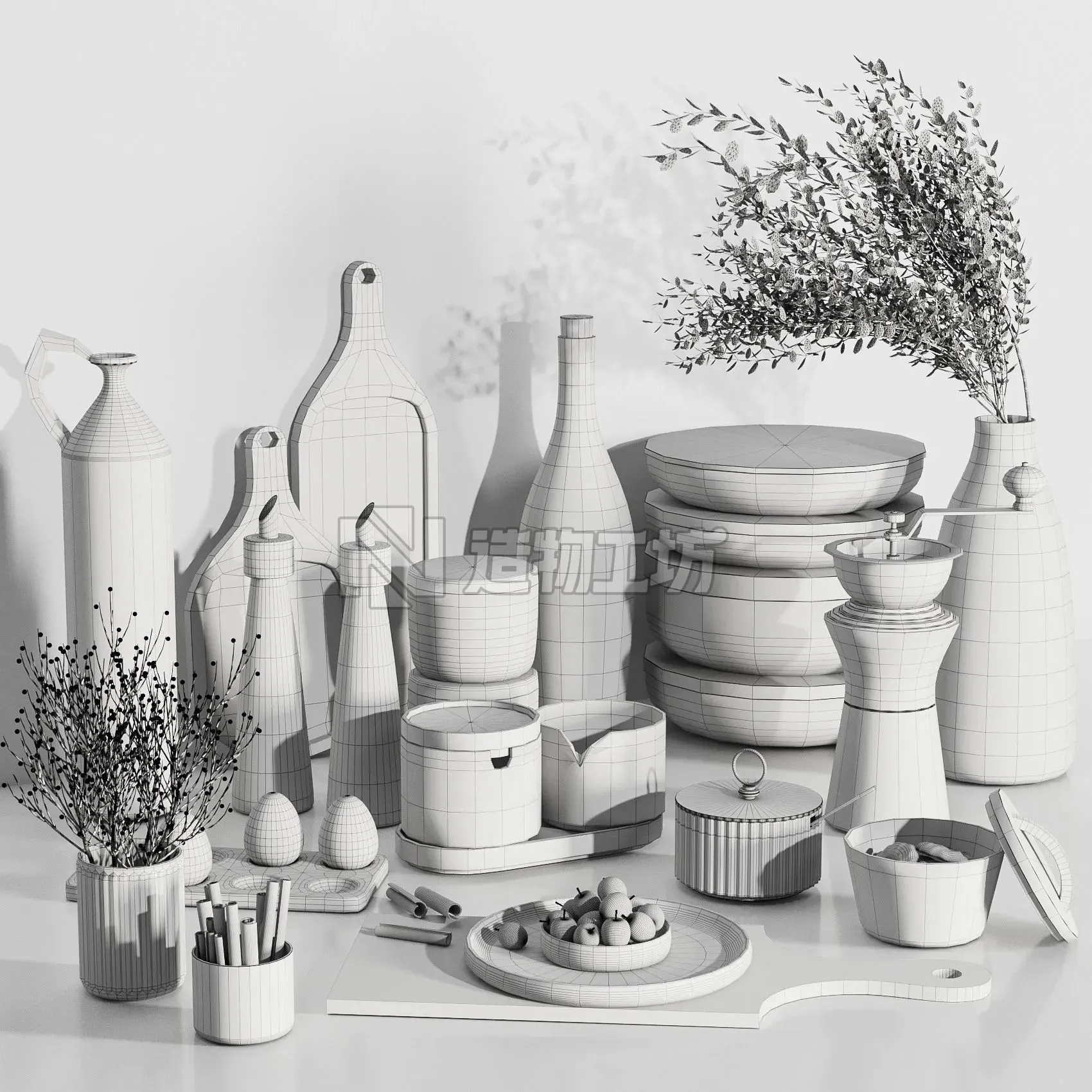 kitchen accessories025 3D model