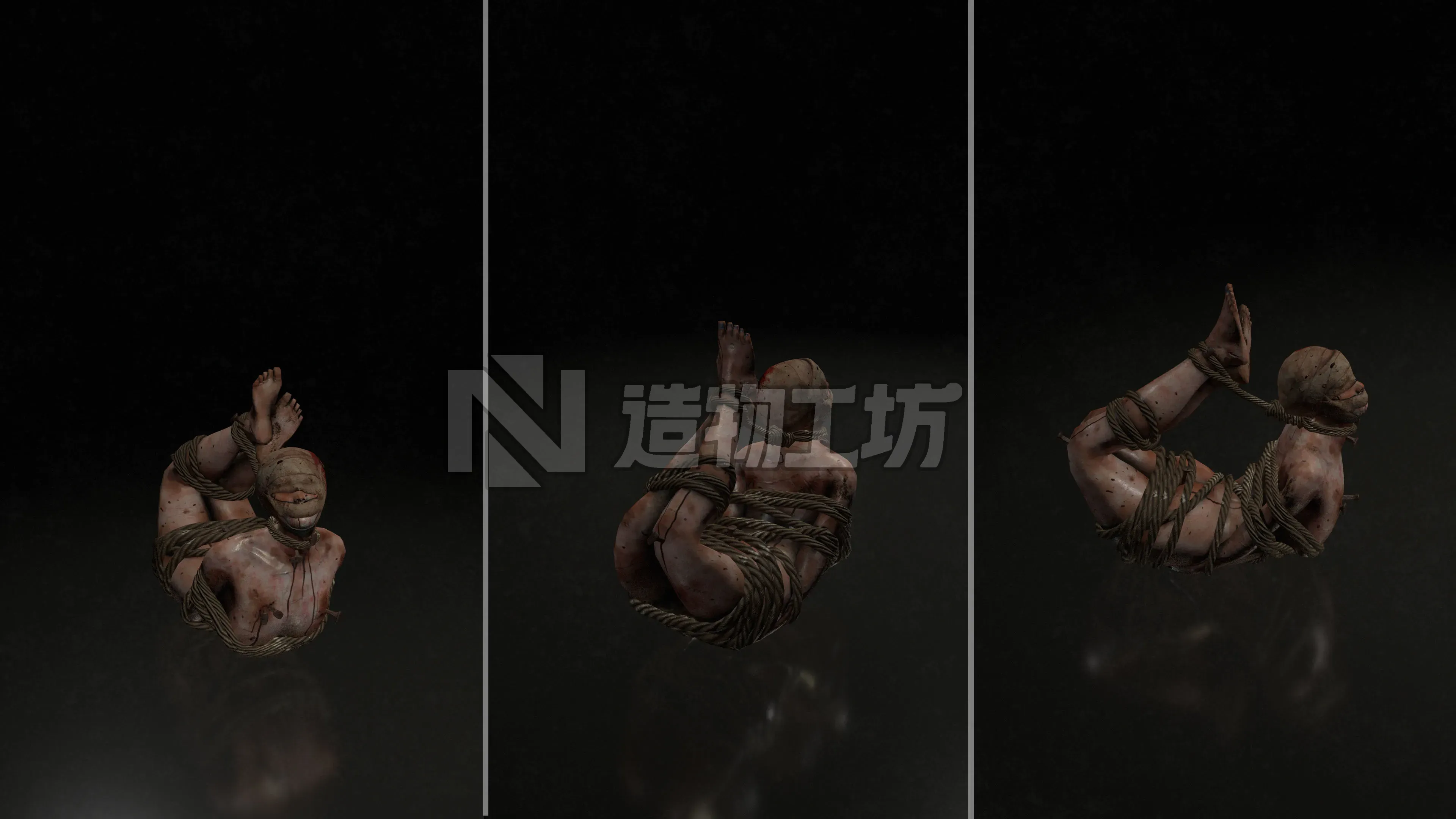 Horror Assets - Female Corpses Pack Low-poly 3D model