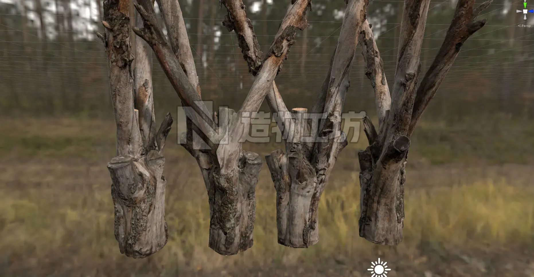 Photorealistic Photoscanned Tree Low-poly 3D model