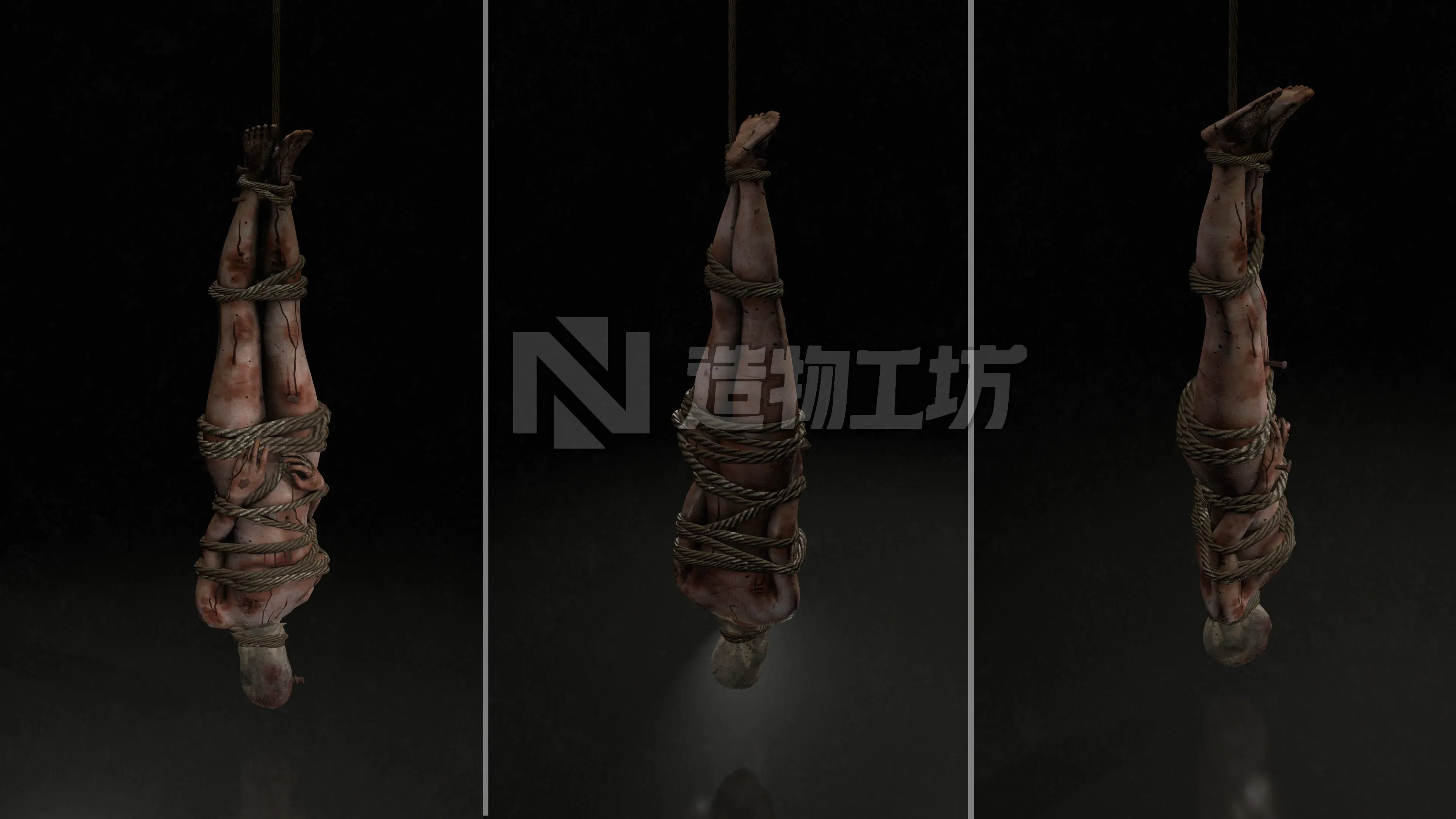 Horror Assets - Female Corpses Pack Low-poly 3D model
