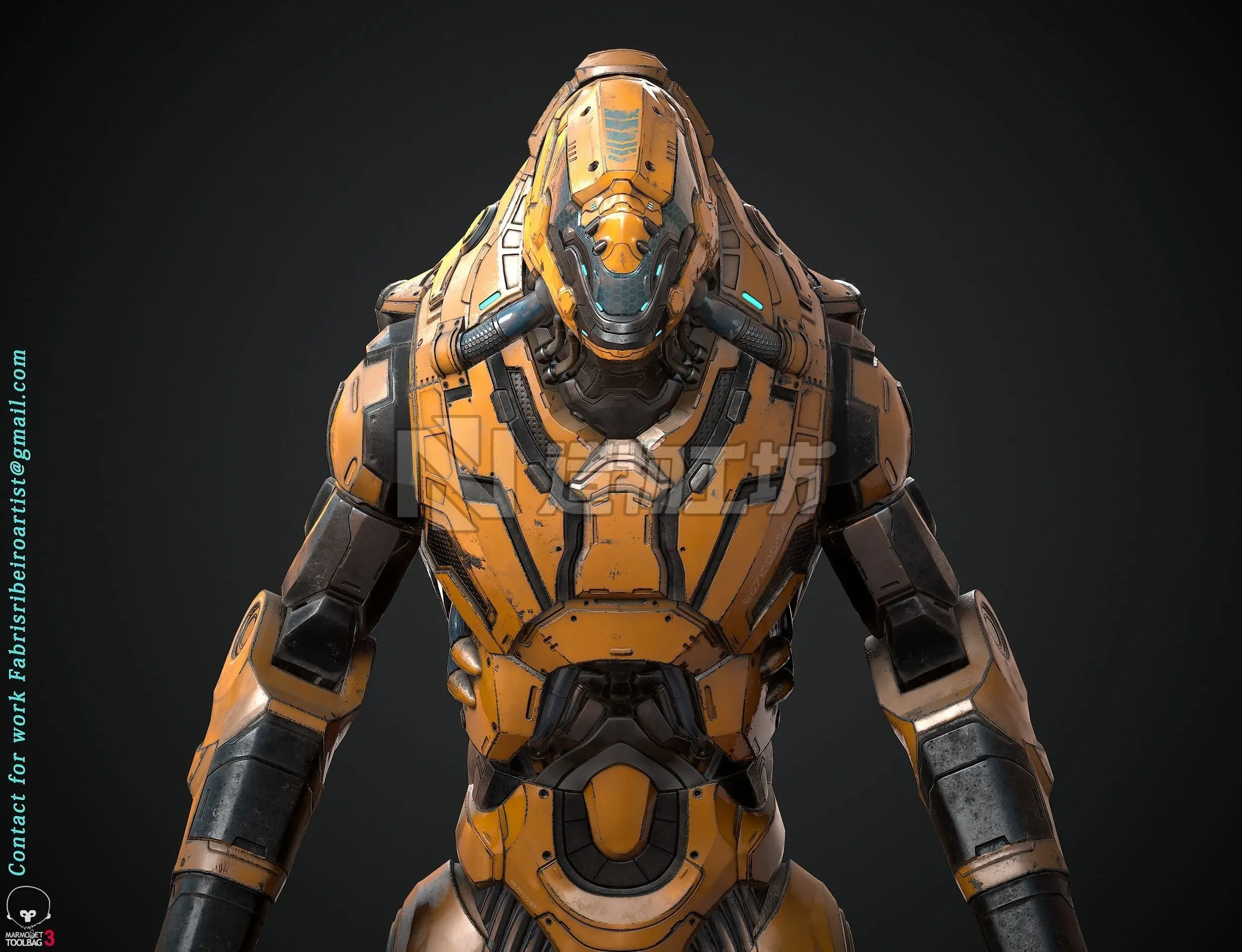 Robot sci-fi  Low-poly 3D model