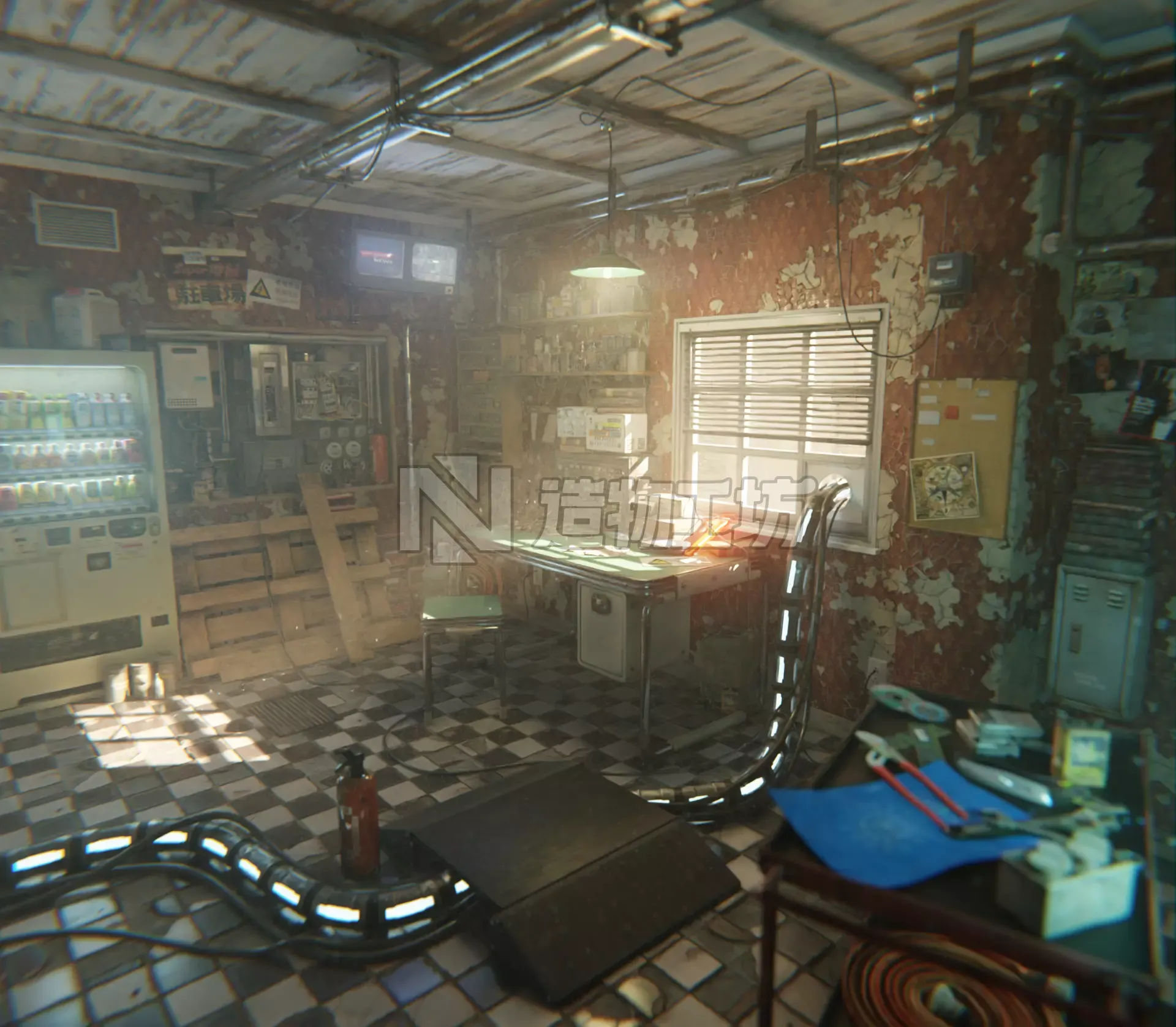 Post Apocalyptic Office Asset Pack Low-poly 3D model