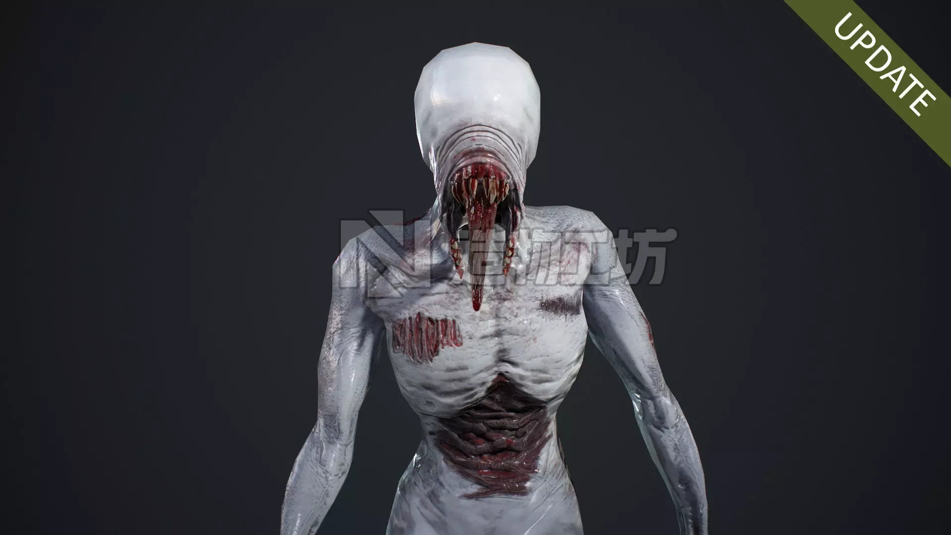 Monster humanoid creature Low-poly 3D model