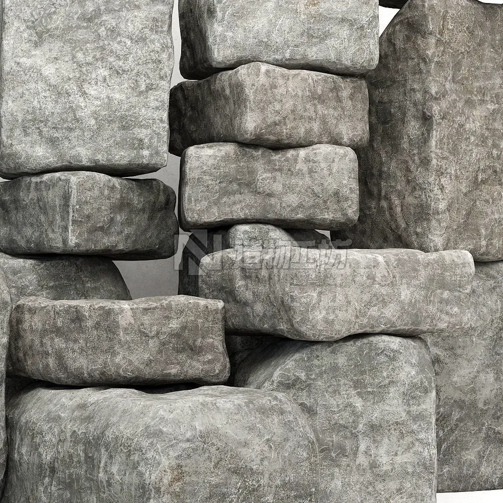 Stone rock collection n5 3D model