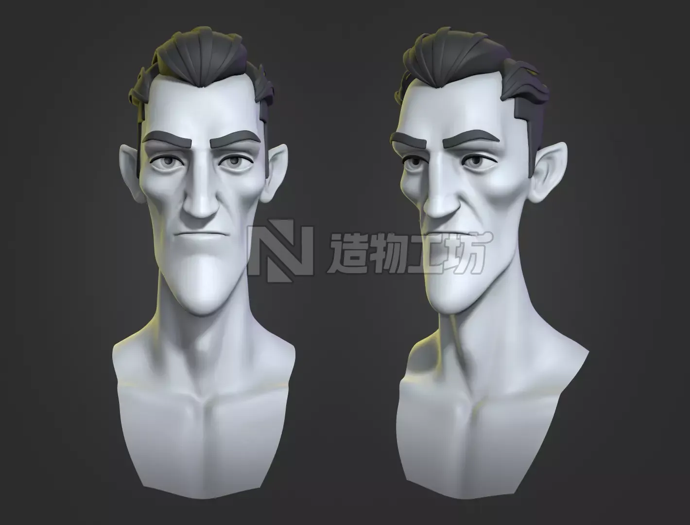 Cartoon Dracula base mesh 3D model